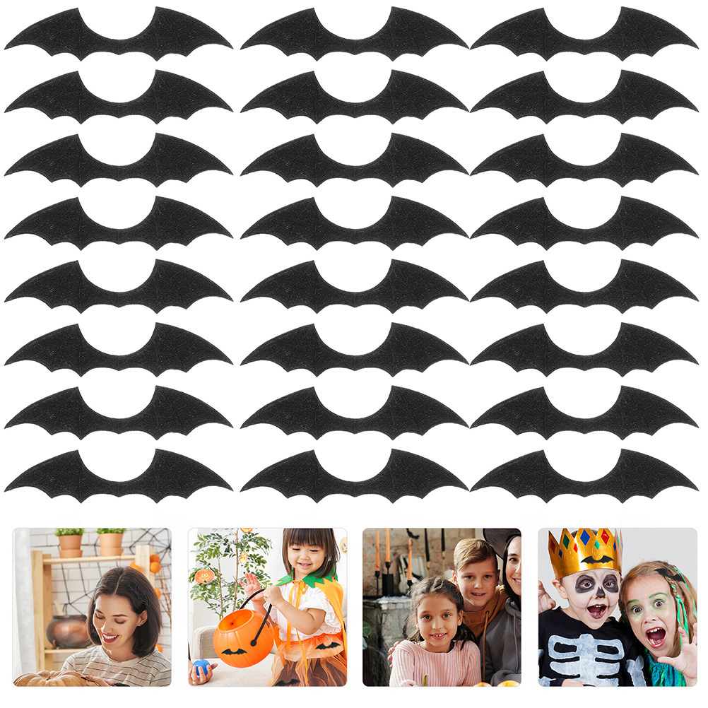 Embellish Craft - 30 Stück verschleißfeste Fledermausflügel-DIY-Verzierungen für Halloween-Kostüme,