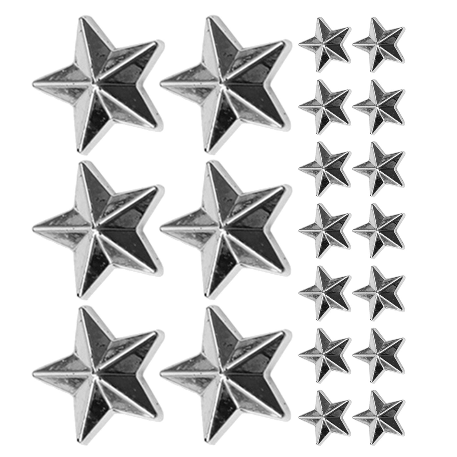 Craft Embellishment - 300 Stück Acryl-Stern-Verzierungen, silberne flache Sternperlen