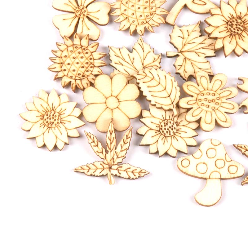 30pcs 25-30mm Holz DIY Zubehör – Craft Embellishment Bewertung und Preis