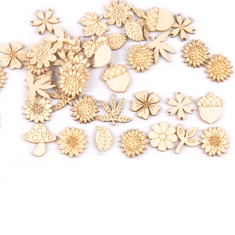 30pcs 25-30mm Holz DIY Zubehör – Craft Embellishment Bewertung und Preis