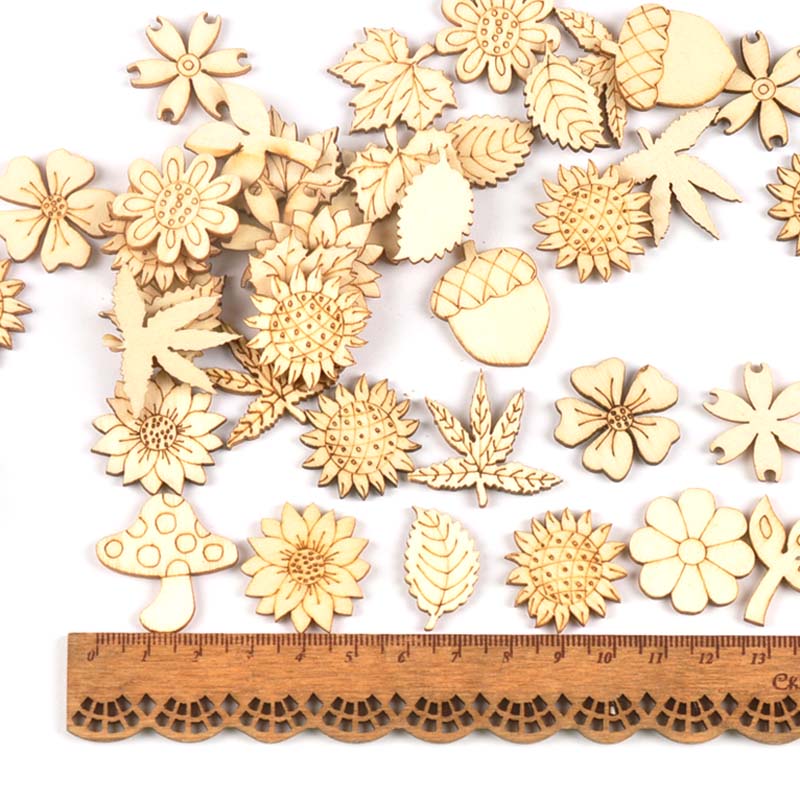 30pcs 25-30mm Holz DIY Zubehör – Craft Embellishment Bewertung und Preis