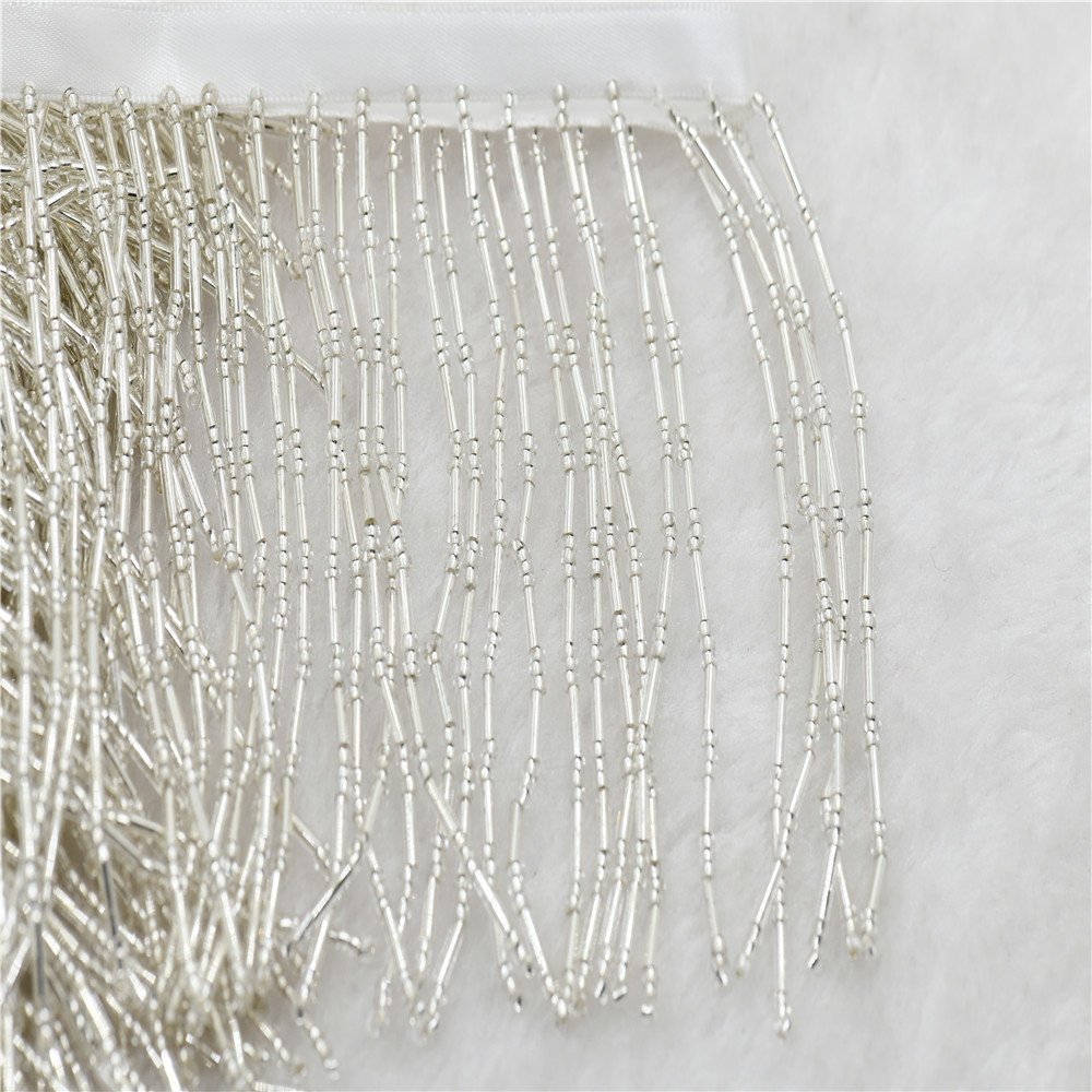 1 Yard 10 cm breite Glasperlen – Beaded Trim Fringe Bewertung und Preis