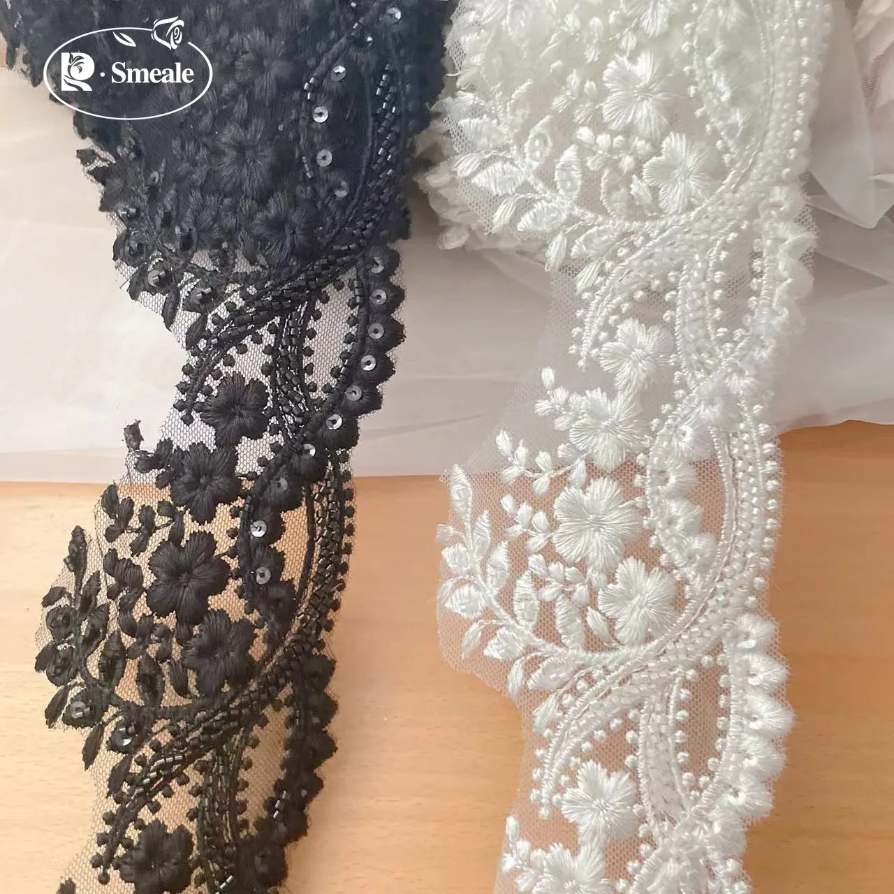 Hochwertiger Perlen-Spitzenbes – Beaded Trim Fringe Bewertung und Preis