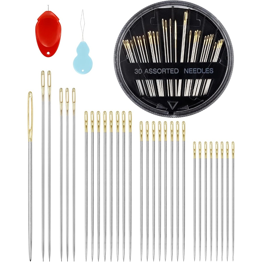 30-teiliges Stahl-Handnähnadel – Embroidery Craft Bewertung und Preis