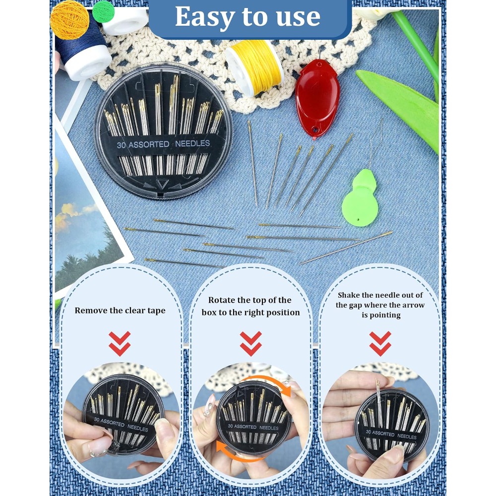 30-teiliges Stahl-Handnähnadel – Embroidery Craft Bewertung und Preis
